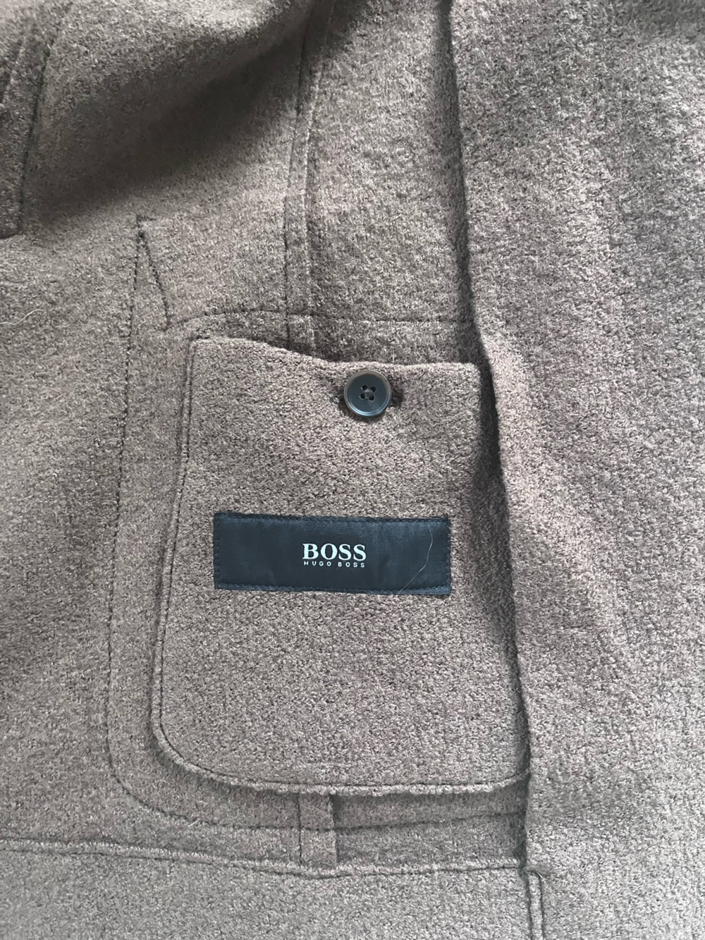Hugo Boss Mens Brown‎ Wool Blend 3-Button Knit Blazer Sport Coat - Picture 5 of 6